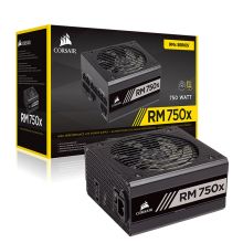 美商海盗船 (USCORSAIR) RM750x 额定750W全模组电脑电源 （80PLUS金牌/低噪音 /十年质保/全日系电容) 黑色 (单位：个）