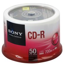 索尼 CD-R 光盘/刻录盘 48速700MB 筒装50片 （计价单位：筒）