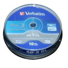 威宝 Verbatim BD-RDL 蓝鲸6X 50G 大容量 蓝光刻录盘 空白光盘碟片10片桶装（单位：桶）