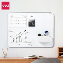 得力（deli）50026挂式白板全新窄边框磁性悬挂白板900*600mm（单位：个）
