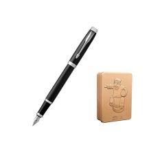 派克 IM系列 纯黑丽雅白夹墨水笔 0.5mm 单位：支 白夹