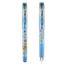 白雪 M-19 直液式钢笔+6支墨囊 F尖 1+6/卡 纯蓝色 （单位：卡）