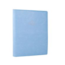 得力 SZ605-B 简约皮质笔记本皮面款 A6 120张 浅蓝色 （单位：本）