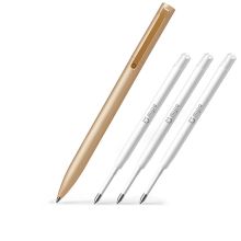 小米 0.5mm 中性笔+笔芯3支 金属 金色 (单位:套)