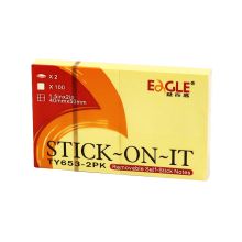 益而高 TY653-2PK 告示贴/便利贴 40*50mm 100张 2本/包 单位:包 黄色