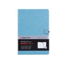 齐心 C5837 25K 122张 花锦系列磁扣皮面笔记本 碧蓝(单位：本）