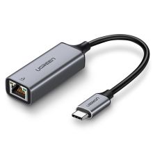 绿联 50737 Type-C千兆有线网卡 USB-C转RJ45网口转换器网线转接头 (单位:条) 深空灰