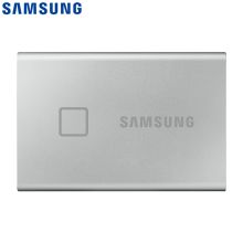 三星（SAMSUNG) 500GB Type-c移动硬盘 固态PSSD 指纹识别 T7 Touch时尚银MU-PC500S 读速高达1050MB/s 银色（单位：个）