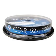 惠普 52速 CD-R 700M 空白光盘 cd-r刻录盘 10片桶装 单位：盒