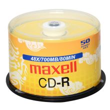 麦克赛尔 maxell 光盘 CD-R 48X 700MB (50片装 金盘）单位：盒