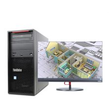 联想 thinkcentreP520C 台式机(W-2145  3.7GHZ/8核/2*16G/DDR4/全缓冲/2TB/P2000 无光驱/DOS/500W/23.8专业显示器) 黑 (单位：台）