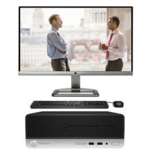 惠普（HP）ProDesk 400 G5 SFF 台式电脑 I3-8100 4G 500G 超薄DVDRW DOS 21.5寸显示器 原厂三年上门保修服务 （单位：台）