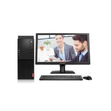 联想 启天M410-B376 i5-6500/4G/1T/1G/集成/主机+19.5英寸显示器 台式电脑 黑色