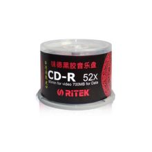 铼德Ritek CD 52X 黑胶音乐CD刻录盘 中国红