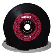 铼德RITEK 25片装 中国红52X 黑胶CD-R 700MB刻录盘