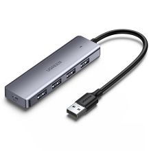绿联 UGREEN USB3.0分线器 高速4口拓展坞 一拖多接口转换器转接头延长线 0.15米