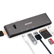飞利浦 PHILIPS SWR1604D/93 Type-C扩展坞 USB-C转HDMI/USB3.0/PD/读卡器苹果专属