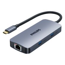 飞利浦 PHILIPS SWR1622 Type-C扩展坞 USB-C转HDMI/RJ45 4K60Hz