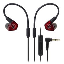 铁三角 AUDIO-TECHNICA LS200IS 两单元入耳式耳机 动铁监听 HiFi高保真 红色