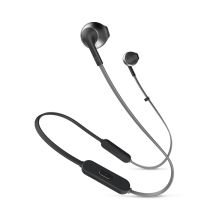 JBL TUNE205BT 半入耳式无线蓝牙耳机 带麦可通话 曜石黑