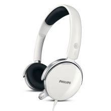 飞利浦 PHILIPS SHM7110 头戴式有线耳机 带麦克风 白