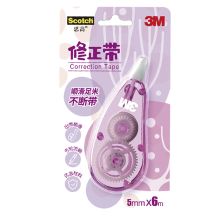 3M 思高 xj CT01-P纠错涂改基础型修正带 xj CT01-P 5mm×6M 活力粉（单位：个）