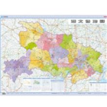 国产 150*106cm 湖北省城市地图 带框 胡桃木色框（单位：个）