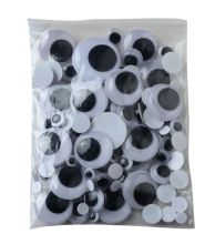 粤优 R588 DIY手工20MM动物配饰眼睛 40个/包  白色 (单位:包)