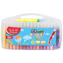 马培德 846324CH 36色 塑盒可水洗大头水彩笔 (单位:盒) 彩色
