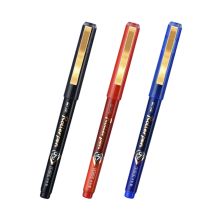 金万年 G-0014 0.5mm 直液式出墨半针管拔帽签字笔 红色