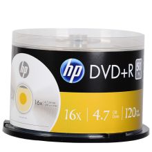 惠普（HP） DVD+R 光盘 刻录速度16x 4.7gb 50片每桶（单位：桶）