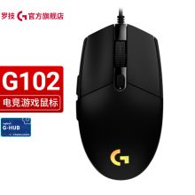 罗技（G） G102二代游戏鼠标 RGB鼠标 吃鸡鼠标 绝地求生 轻量设计小手男女生鼠标 G102二代黑色 单位：个