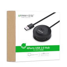 绿联 (UGREEN) 20277 USB2.0分线器 4口HUB集线器扩展坞 1米（单位:个) 黑色