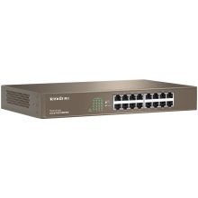 腾达（Tenda）TEG1016D 16口千兆桌面型网络交换机 钢壳机架式 企业工程监控分线器 分流器  (单位：台）