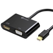 毕亚兹 BIAZE ZH81 雷电接口转HDMI/VGA转换器 4K高清 Mini DP
