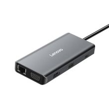 联想 LENOVO LX0801 PRO Type-C扩展坞 USB-C转HDMI/VGA转接头千兆网口网线转换器