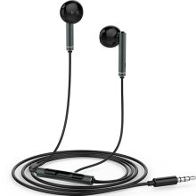 华为 HUAWEI AM116 金属版半入耳式原装耳机 三键线控带麦克风 黑色