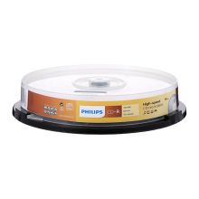飞利浦 PHILIPS CD-R 刻录光盘 52速 700MB 桶装10片