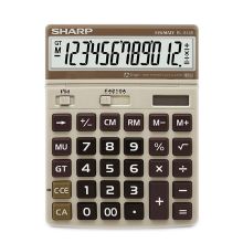 夏普 EL-8128-BR 大屏大商务办公计算器 12位 单个装 巧克力色 （单位：个）