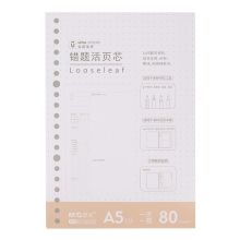 晨光 APY9BG69 20孔学生错题活页芯 A5 80页 单本装 彩色 （单位：本）