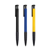 得力(deli)圆珠笔中油笔 0.7mm子弹头软胶握手原子笔按动笔 办公用品 蓝色 36支/盒 6546