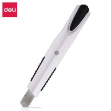 得力/deli 2056 美工刀 小号刀片9mm刀架 学生耐用锋利裁纸刀 银色