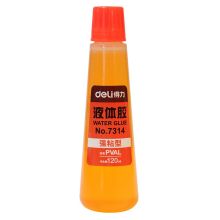 得力/deli 7314 液体胶 带海绵刷头 强粘型120ml 通用规格,黄色