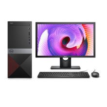 戴尔 VOS3670 373.7*160*289.4mm 台式电脑 (I7 9700/8G/1T+256G/GTX1050TI 4G/无光驱/23.8寸) 黑色 (单位:台)