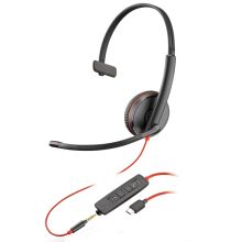 缤特力 PLANTRONICS C3215 单耳降噪耳机 USB-C和3.5毫米双接口耳麦