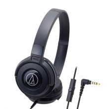 铁三角 AUDIO-TECHNICA S100IS 头戴式重低音线控带麦音乐耳机 黑色
