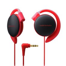 铁三角 AUDIO-TECHNICA EQ500 轻量便携挂耳式有线耳机 低频强劲 红色