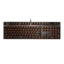雷柏 RAPOO V500PRO 单光版 有线机械键盘 104键单光 黑色 红轴