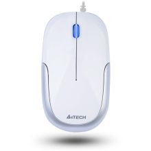 双飞燕 A4TECH N-110 有线办公鼠标 银白
