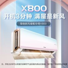 海信 KFR-35GW/X800H-X1 1.5匹/新风系统 50m³/h大新风量/新一级挂机空调 配色（单位：套）